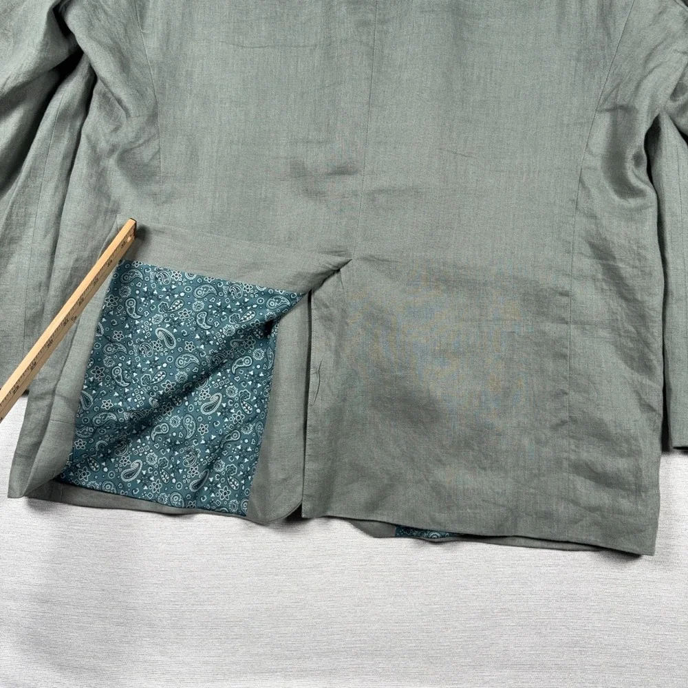 Lauren Ralph Lauren Linen Blazer Mens Size 50L Green Single Vented
